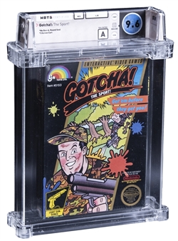 1987 NES Nintendo (USA) "Gotcha!: The Sport!" Round SOQ No Rev A (First Production) Sealed Video Game - WATA 9.6/A